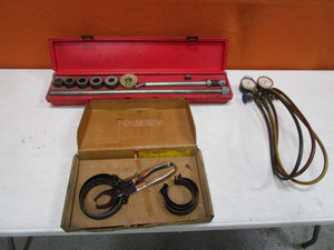 lot 87 image: Piston Ring Compressor, Bushing Installation Tool, Refrigerant Gauges