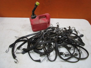 lot 124 image: Tarp Straps & Gas Jug