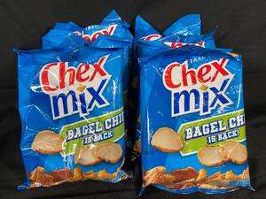 lot 10 image: Chex Mix Bagel Chip Snack Mix 3.75oz - 8-Pack Best by 10252023