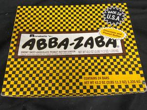 lot 11 image: Abba-Zaba Chewy Taffy-Chocolate Peanut Butter Center - 24-Pack Best by 10182023