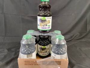 lot 201 image: 100% Concord Grape Juice 32oz - 6-Pack Best by 03092024