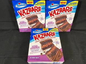 lot 351 image: Hostess Kazbars Triple Chocolate Cake Bars - 3-Pack Best by 11152023