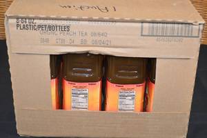 lot 12 image: Case of Sweet Leaf Tea Peach Flavor Best By08042021