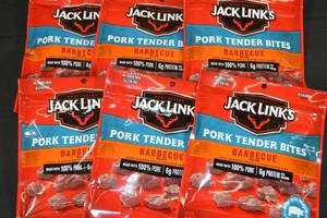 lot 21 image: 6ct Jack Links Pork Tender Bites Barbecue Recipe Best By11302023