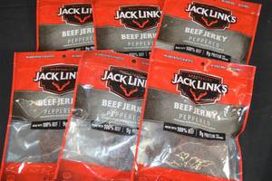 lot 57 image: 6ct Jack Links Peppered Beef Jerky