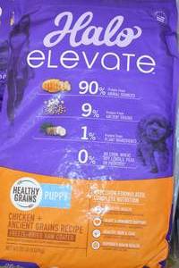 lot 196 image: Halo ElevatePuppy Blend Dog Food Chicken  Ancient Grains Recipe