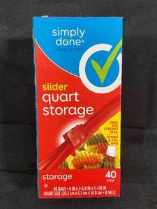 Silder Quart Storage Bag - 40-Pack