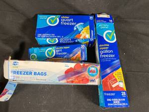 Freezer Plastic Storage Bag Variety Pack - 4-Pack
