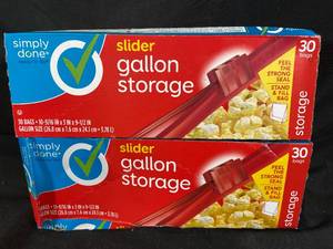 Slider Gallon Storage 30 Bags - 2-Pack