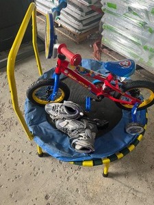 Kid Trampoline  Bike  Roller Blades