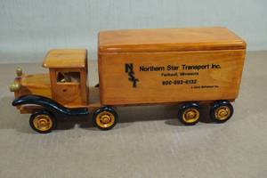 lot 176 image: Wooden Northern Star Transport Semi-Truck Model