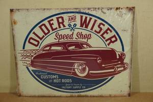 lot 191 image: Hot Rod Metal Sign