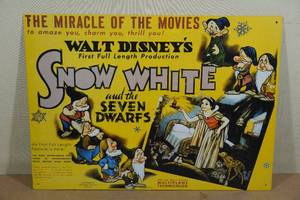 lot 192 image: Snow White & the Seven Dwarfs Metal Sign