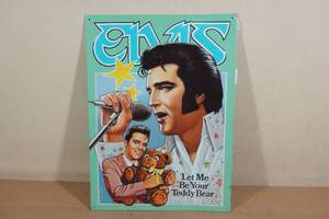 lot 194 image: Elvis Metal Sign