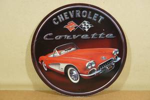 lot 196 image: Chevrolet Corvette Metal Sign