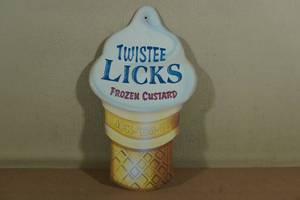 lot 197 image: Twistee Frozen Custard Metal Sign