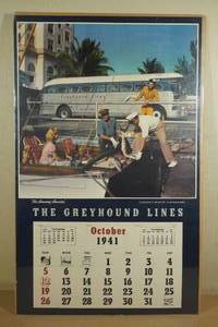 lot 1B image: Vintage 1941 Greyhound Lines Calendar Poster