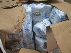 Crushed Case of Cottonelle Bath Tis...