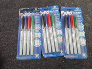 3 Sets Vis-A-Vis Wet Erase Marker, ...