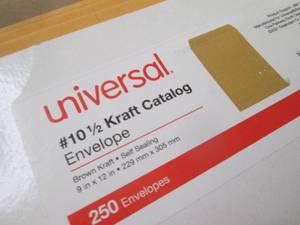 Box of Universal 9x12 Kraft Catalog...
