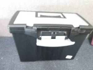 Storex Large Black Portable File Bo...