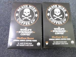 2- pks Death Wish Medium Roast Kcup...