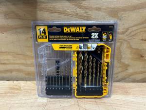 DEWALT Titanium Nitride Coated Pilot Point Drill Bit Set (14-Piece)
