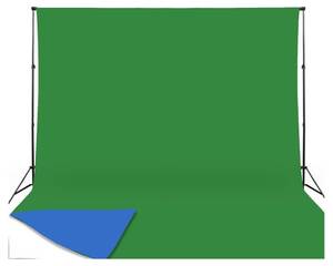 ISSUNTEX 5X7 ft Background Muslin Backdrop, Photo Studio, Collapsible High Density Screen for Video Photography and Television-BlueGreen