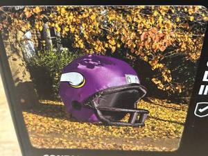 LOGOBRANDS Officially Licensed LED Lit 4FT Inflatable Minnesota Vikings Helmet