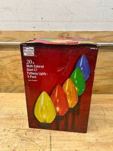 HOME ACCENTS HOLIDAY 20 in Multi-Colored Giant C7 Pathway Lights- 5 Pack