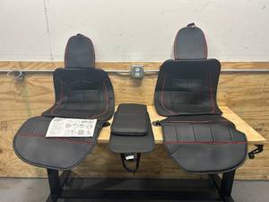 MOTOR TREND Premium PU Leather Rear Seat Cushions for Cars, Trucks, Vans & SUVs