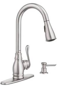 MOEN CA87003SRS 1H SRS Kitchen Faucet, 9, Spot Resist Stainless