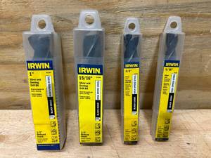 IRWIN Lot of 4- Drill Bits