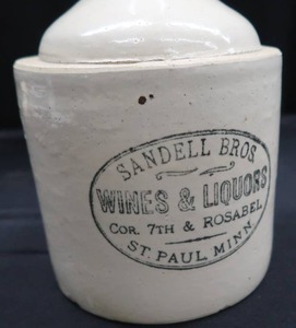 lot 37 image: SANDELL BROS WINES & LIQUORS JUG ST PAUL,MINN
