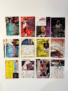 lot 30 image: Lot of Dennis Rodman NBA Basketball Cards