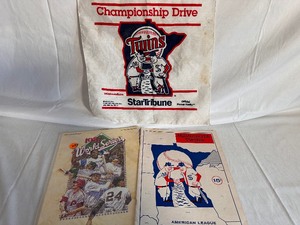 lot 321 image: 1987 World Series Official MLB Program & 1961 Minnesota Twins American League Official Program