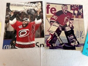 lot 44 image: Autographed Martin Broduer Goalie Photographs