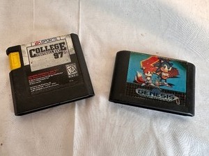 lot 60 image: Sega Genesis Sonic the Hedgehog and EA Sports College Football 97 - Not Tested