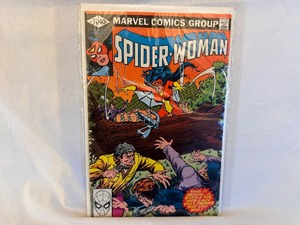 lot 129 image: Marvel Comics Group 1979 Mar #24 Spider-Woman & 1978 6 Sept 02615 To Know Her is to Fear Her - The Spider-Woman is Helpless Comic Books