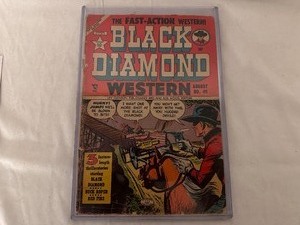 lot 239 image: The Fast-Action Western Black Diamond Western Aug No 46 Comic