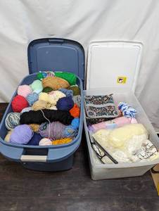 lot 48 image: Two Bins Of Yarn