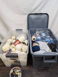 lot 49 image: Two Bins Of Yarn