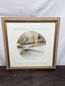 lot 136 image: Framed Quiet Woods Print By Arnold Alaniz
