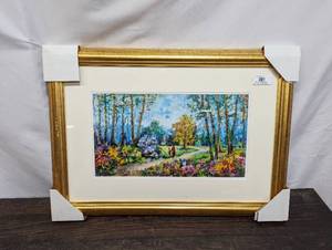 lot 139 image: Framed A Walk In The Woods Serigraph By Dimitri Polak