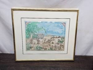 lot 146 image: Framed Noahs Ark Print By Jennifer Berringer