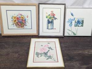 lot 148 image: Four Framed Watercolor Prints