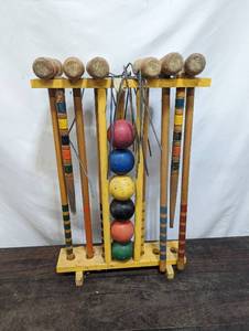 lot 154 image: Old Croquet Set