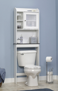 New Sauder Caraway Etagere with Slate-Look Accent
