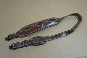 lot 63 image: Leather Rifle Sling with Swivels