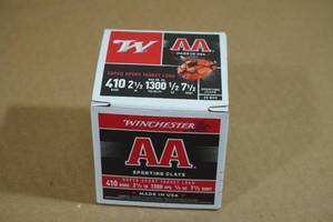 lot 166 image: 25 Winchester AA .410 2-12 7-12 Shot Shotshells